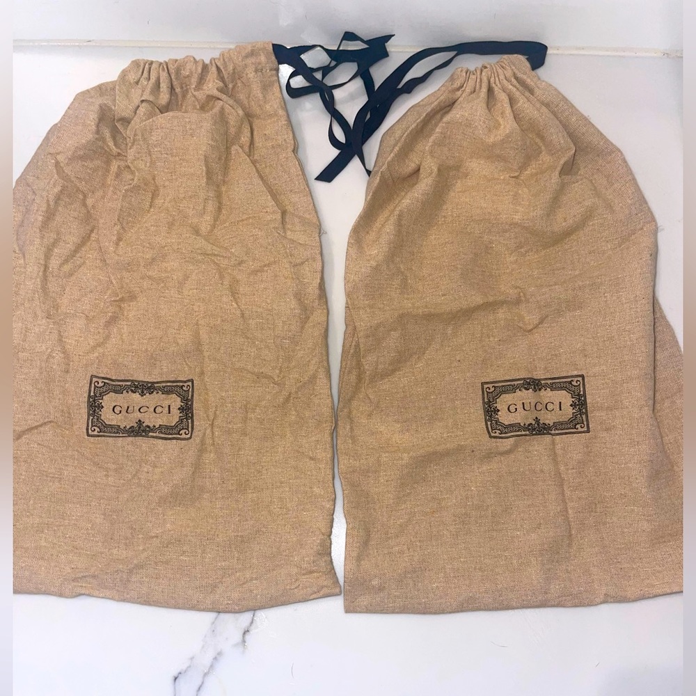 Authentic Gucci burlap Set of 2 dust bags